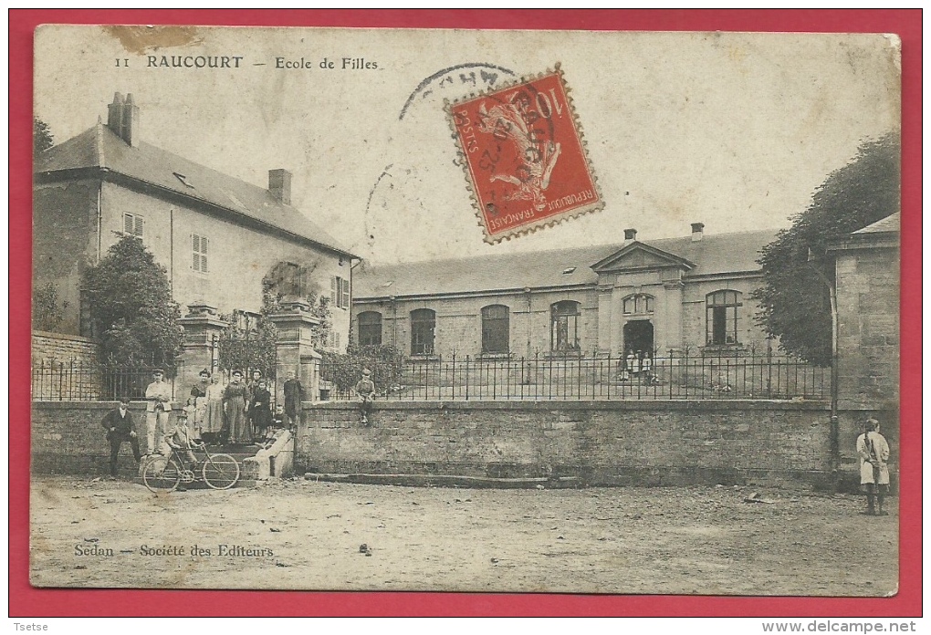 Raucourt - Ecole Des Filles - 1907 ( Voir Verso ) - Fumay