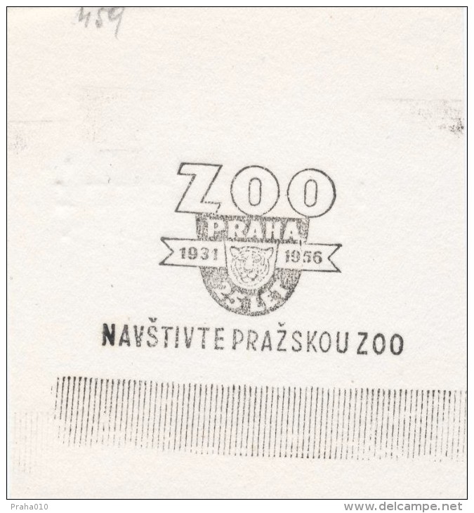 J1449 - Czechoslovakia (1945-79) Control Imprint Stamp Machine (R!): Zoo Prague 25 Years 1931-1956; Visit The Prague ZOO - Proofs & Reprints