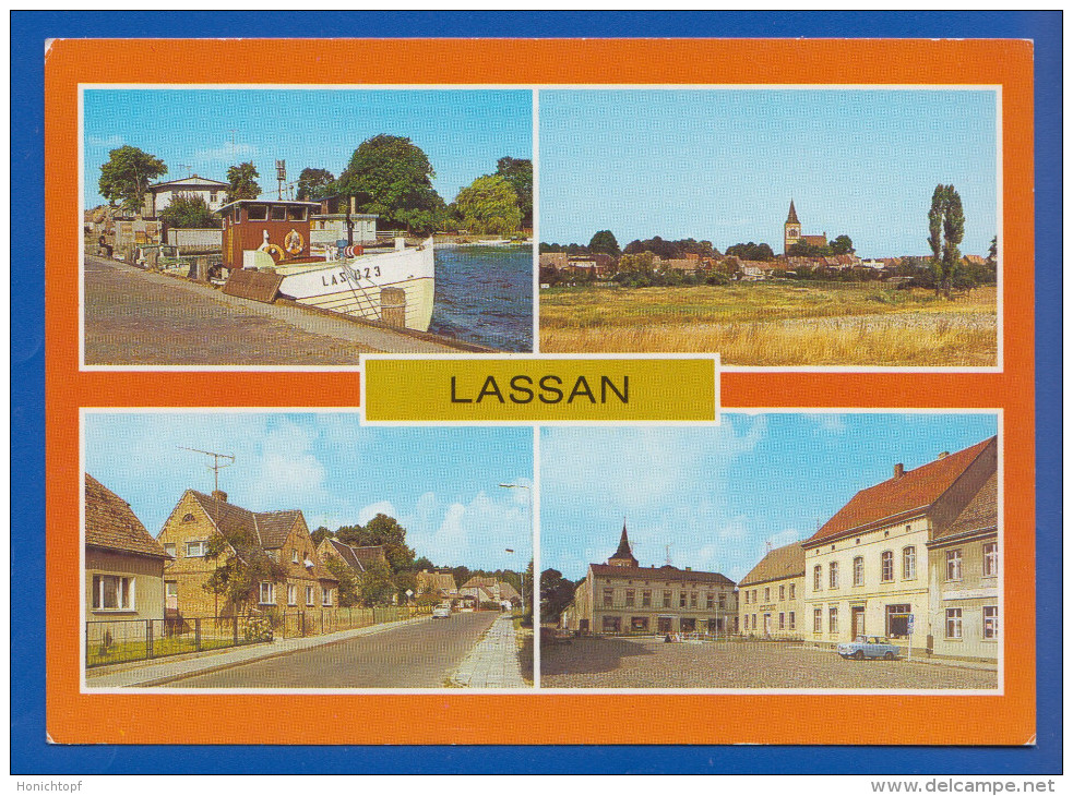 Deutschland; Lassan; Wolgast; Multivuekarte Mit Hafen Und Markt - Wolgast