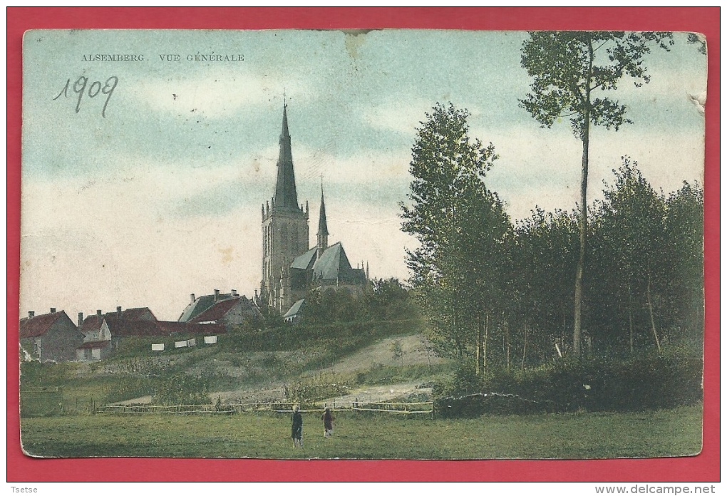 Alsemberg -Overzicht / Vue Générale -Mooie Kleur Postkaart- 1909 ( Verso Zien ) - Beersel