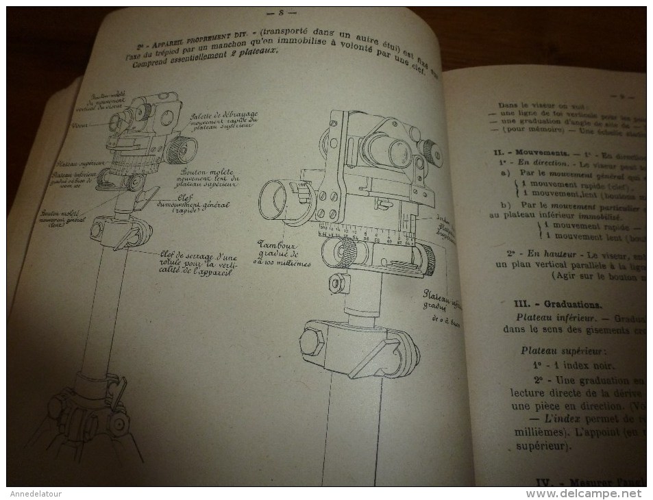 1926 ECOLE SPÉCIALE MILITAIRE de SAINT-CYR .....COURS d'ARTILLERIE ...TIR de 75 nombreux dessins