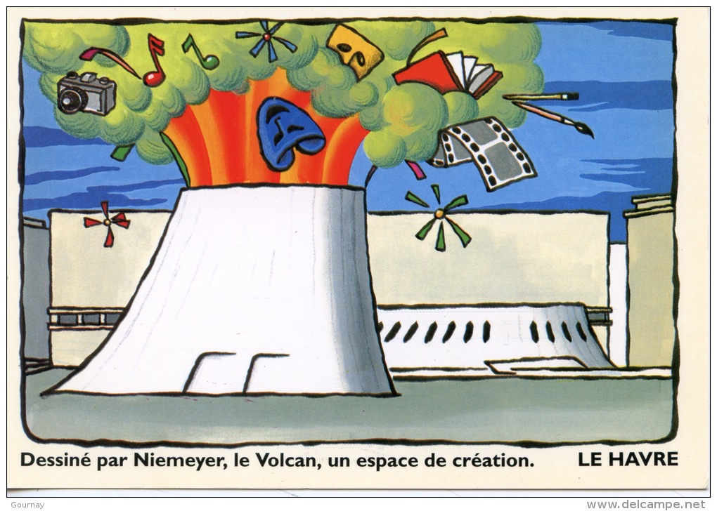 Le Havre : Dessiné Par Niemeyer, Le Volcan Espace De Création (maison De La Culture) Benoit Petit Illustrateurs - Non Classés