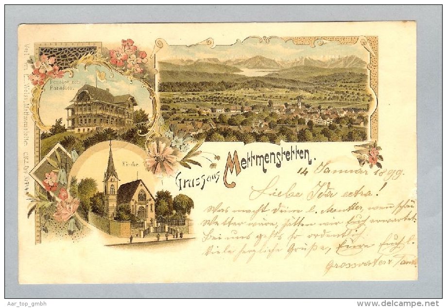 AK ZH Mettmenstetten 1899-01-14 Litho C. Künzli #744a - Mettmenstetten