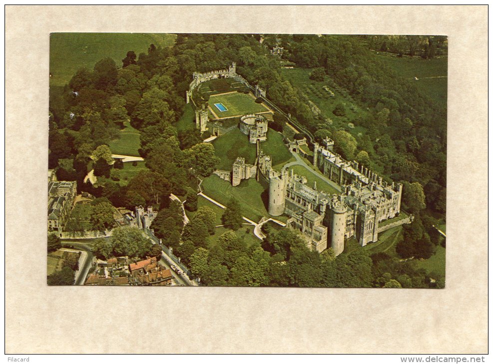 54172     Regno  Unito,  Arundel Castle From The Air,  VG  1970 - Arundel