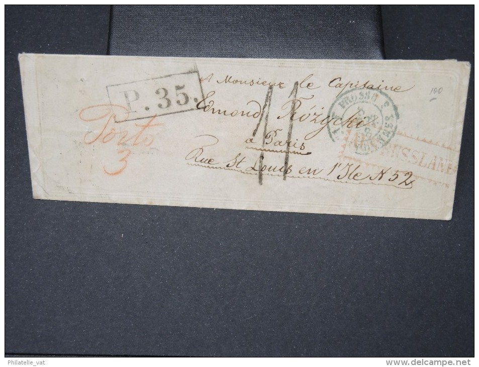 RUSSIE- Enveloppe Pour La France  A Voir Nombreux Cachets   1858     Pas Courant LOT P5129 - Briefe U. Dokumente