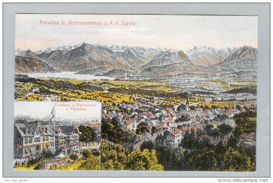 AK ZH Mettmenstetten Paradis 1911-04-24 Litho H.Guggenheim #5903a - Mettmenstetten