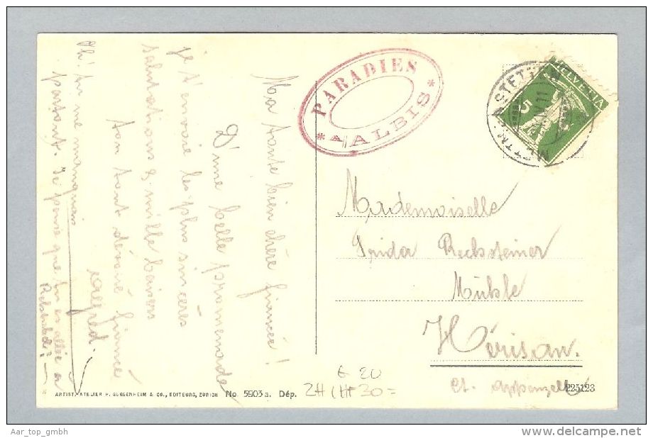 AK ZH Mettmenstetten Paradis 1911-04-24 Litho H.Guggenheim #5903a - Mettmenstetten