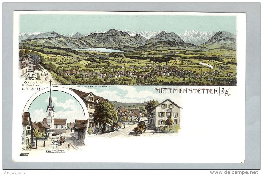 AK ZH Mettmenstetten Ungebr.Litho P. Bleuler #6485 - Mettmenstetten