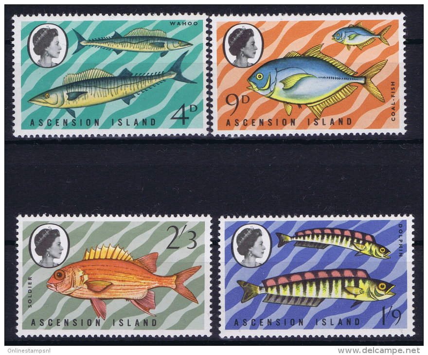 GB Ascension Island: 1970 SG Nr 126 - 129  , Mi Nr 130 - 133 MNH/** Fish - Ascensión