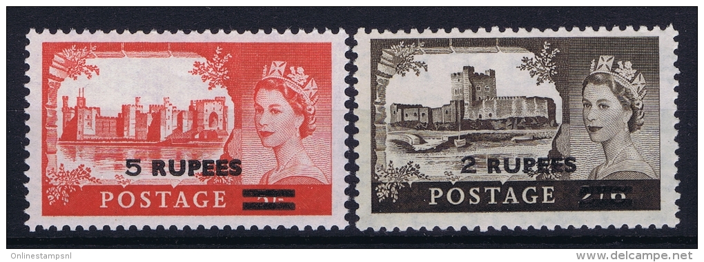 Oman British Postal Agencies , 1955 SG. 56 - 57 , Mi 56 - 57 MNH/** - Oman