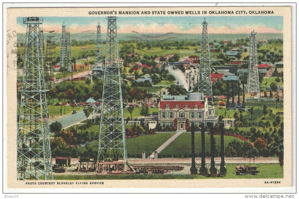 Governor's Mansion And State Owned Wells In Oklahoma City, Oklahoma - 1947 - Oklahoma City