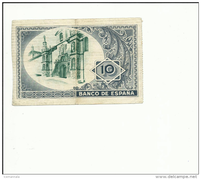 BILLETE 10 PESETAS 1937  BILBAO - 10 Peseten