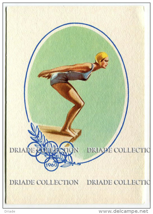 CARTOLINA GIOCHI OLIMPICI NUOTO ANNO 1960 EDIZIONE STUFIDRE OLYMPIC GAMES - Jeux Olympiques