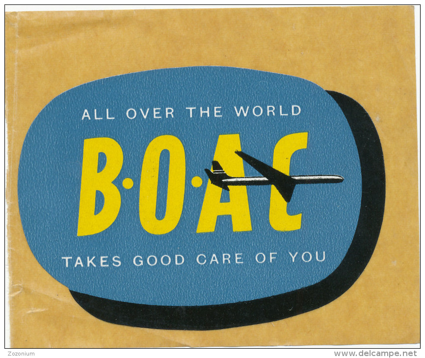 BOAC AIRLINE Vintage Old LUGGAGE LABEL ETIQUETTE - Aufklebschilder Und Gepäckbeschriftung