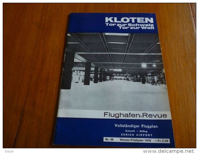 CB6 LC114 Kloten Flughafen Revue Winter 1976 Horaires Ankunft Et Abflug Zurich Airport - Zeitpläne