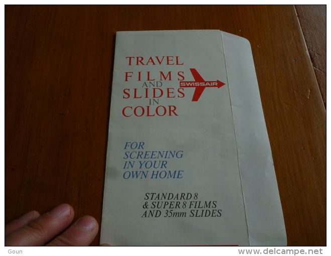 CB6 LC114 Swissair Travel Films And Slides In Colors - Publicité - Advertisements