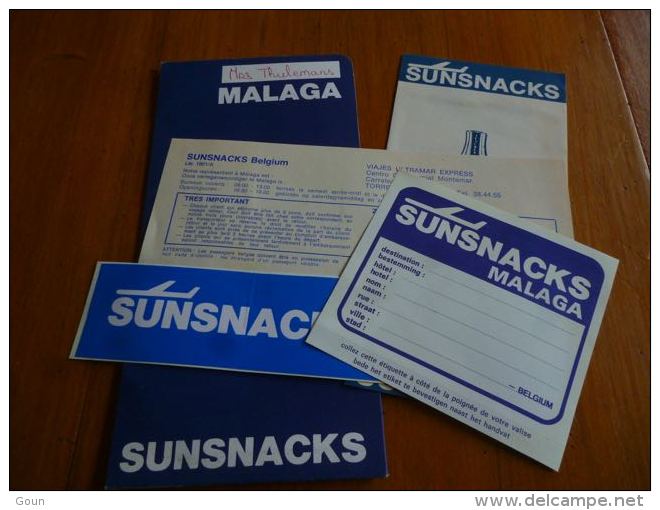 CB6 LC114 Documents Pub Sunsnacks No Sabena - Publicités