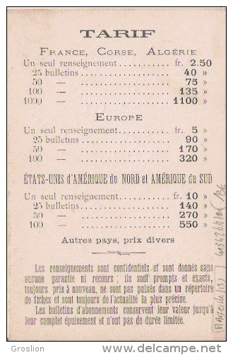 MARSEILLE (13) CARTE DE VISITE ANCIENNE DE LOUIS VIN (RENSEIGNEMENTS COMMERCIAUX) 22 RUE CANNEBIERE - Autres & Non Classés