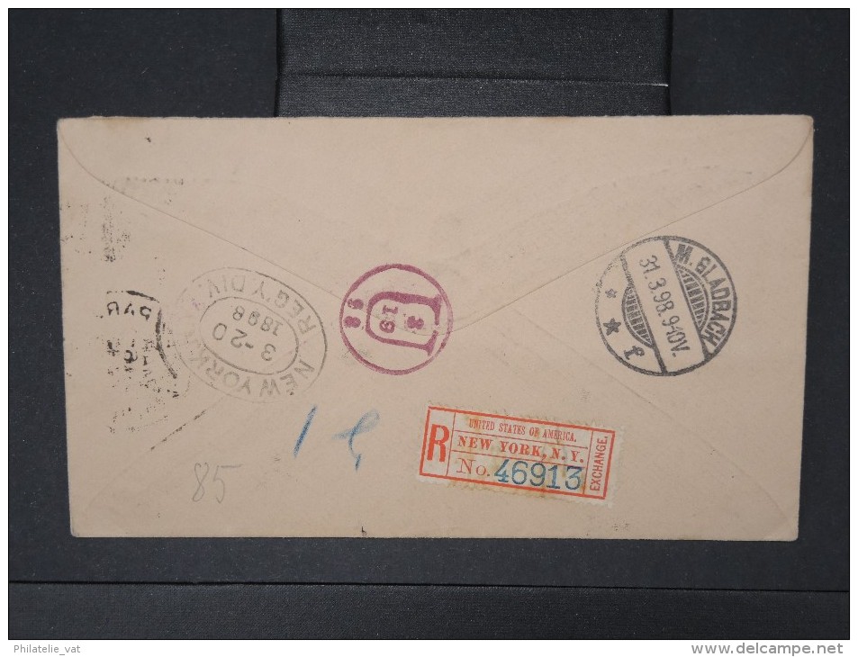 ETATS UNIS -Entier Postal En Recommandé De New York Pour L Allemagne En 1898 Aff Plaisant A Voir Lot P5168 - ...-1900