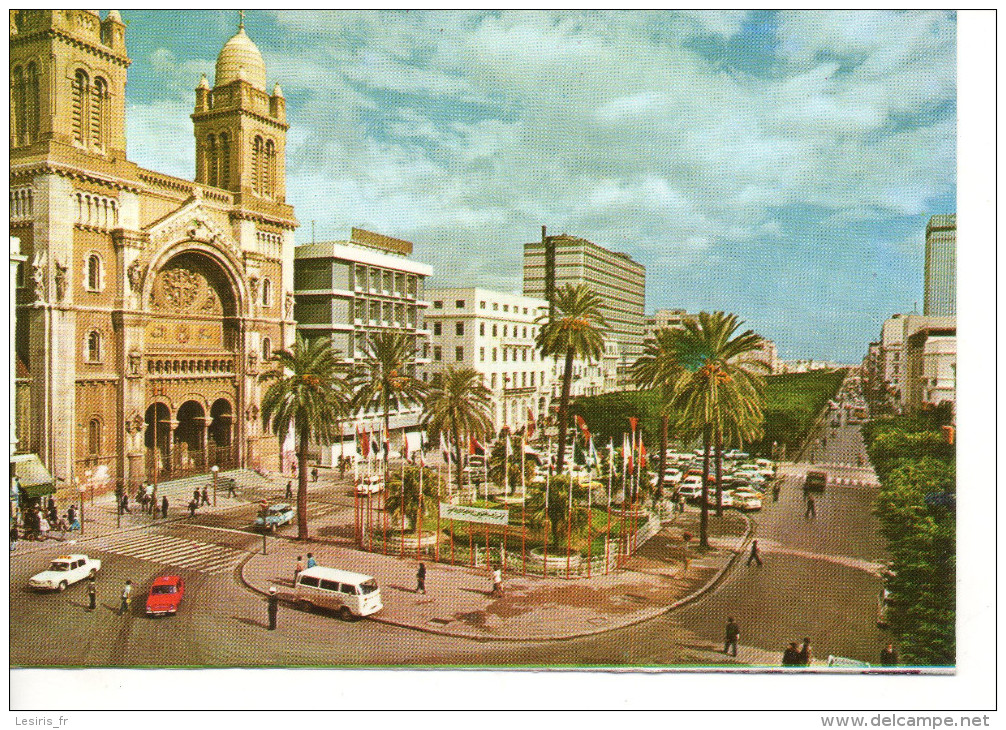 CP - PHOTO - TUNIS - AVENUE HABIB BOURGHIBA - Túnez