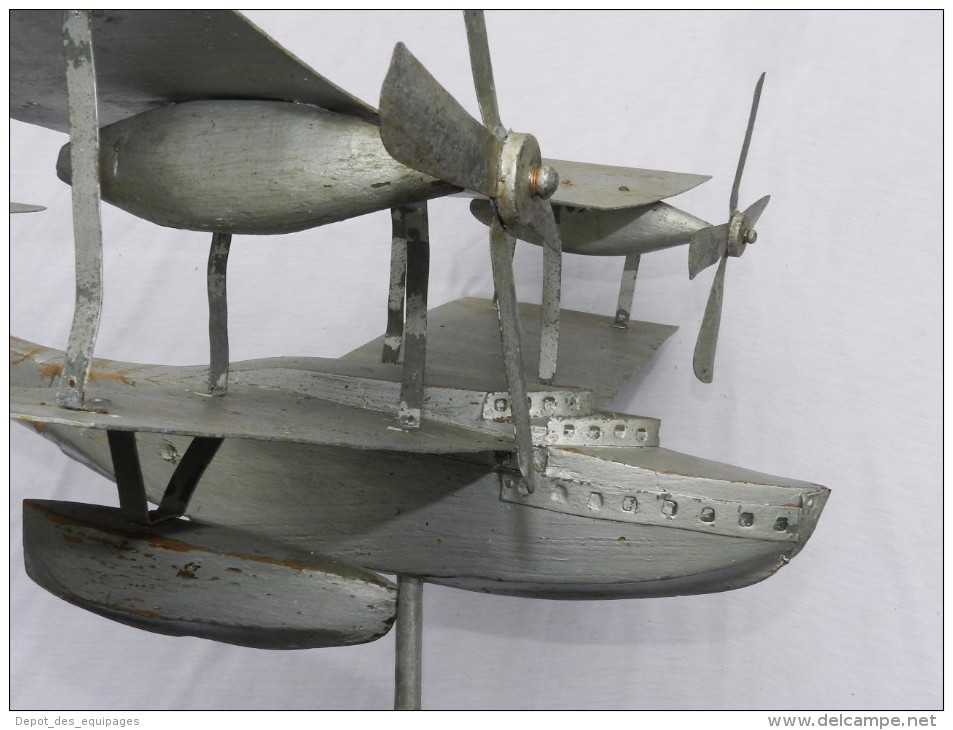 SUPERBE MAQUETTE - GIROUETTE HYDRAVION années 1930 !!! à voir !!! --------