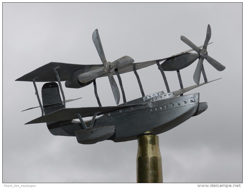 SUPERBE MAQUETTE - GIROUETTE HYDRAVION années 1930 !!! à voir !!! --------