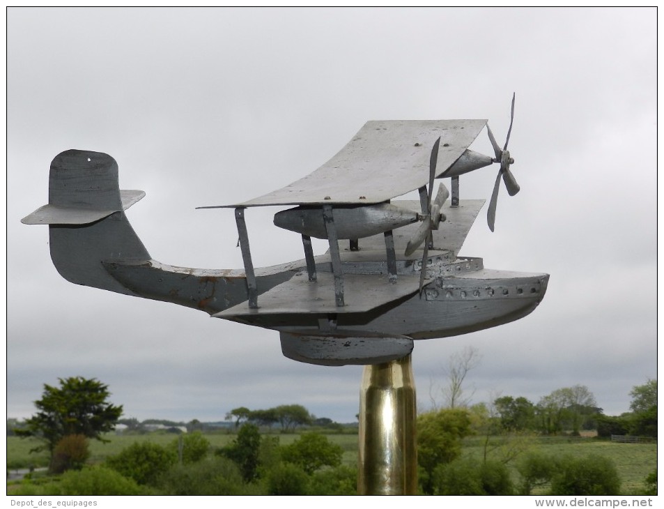 SUPERBE MAQUETTE - GIROUETTE HYDRAVION années 1930 !!! à voir !!! --------