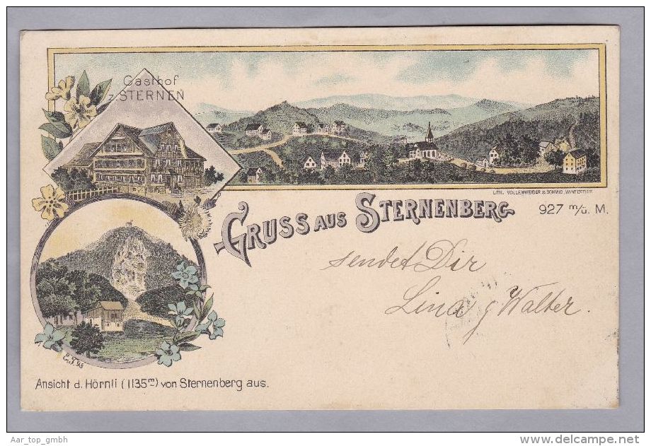 AK ZH STERNENBERG 1899-05-24 Litho Vollenweider & Schmid - Sternenberg