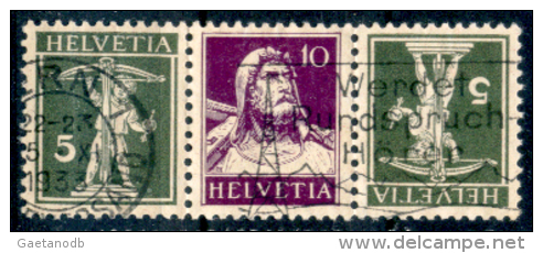 Svizzera-294 -1930 - Unificato: Z16Y (o) - Privi Di Difetti Occulti. - Se-Tenant