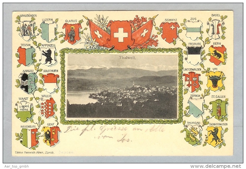 AK ZH Thalwil 1905-02-28 Prägelitho Fotofenster H.Alter - Thalwil