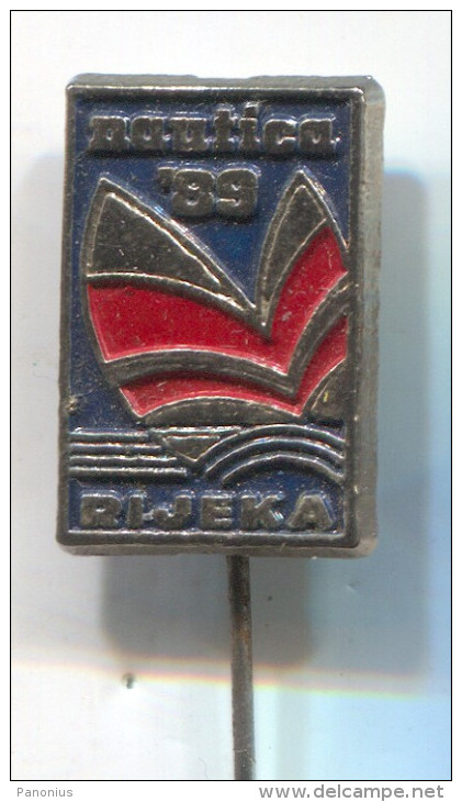 Rowing, Kayak, Canoe - NAUTICA 89, Rijeka Croatia,  Vintage Pin Badge - Rowing