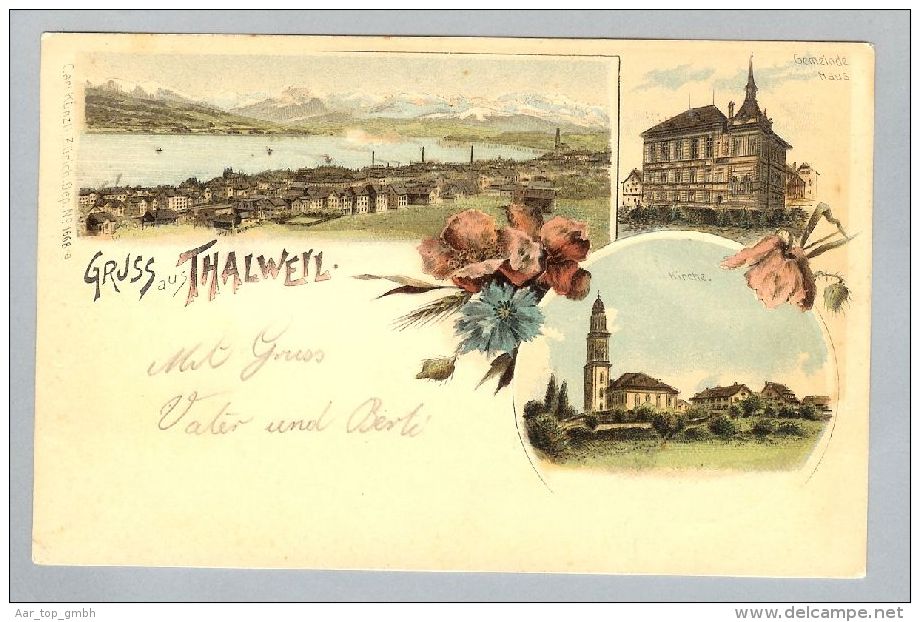 AK ZH Thalwil 1900-03-22 Litho C.Künzli #1668a - Thalwil