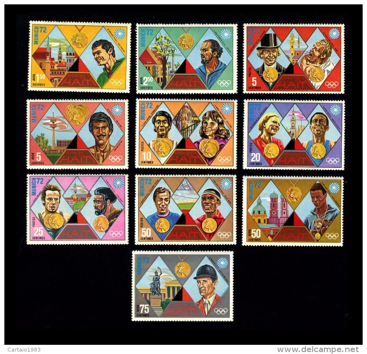 Haiti - Munich Munchen 1972 Olympic Games - Olimpiadi - 1972 - 10 Stamps + ** (byMau) - Haïti