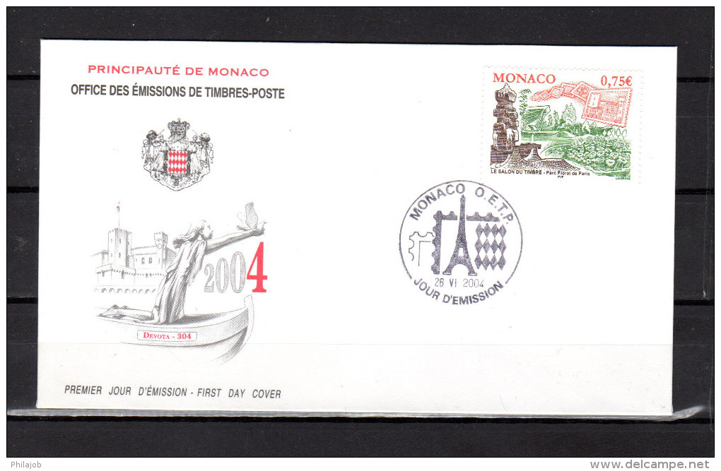 Enveloppe 1er Jour De 2004 "  LE SALON DU TIMBRE A PARIS " N° YT 2450. Parfait état. FDC - FDC