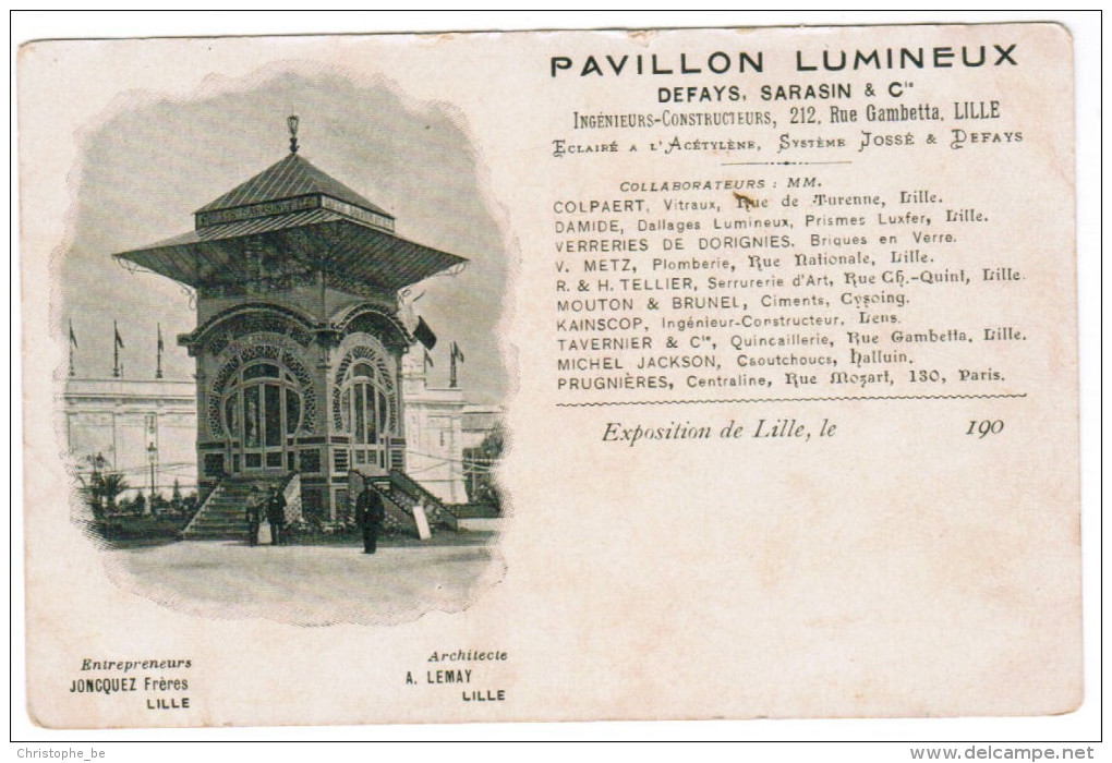 Lille, Exposition 1902, Pavillon Lumineux (pk20100) - Lille