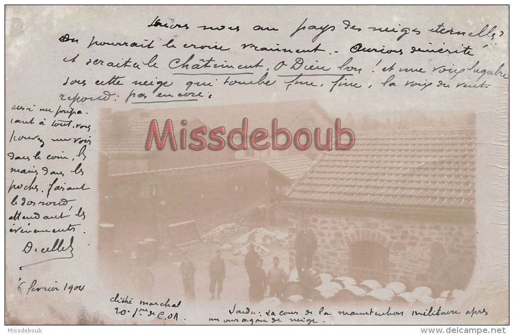 ALGERIE - SAIDA - Carte Photo - Cour De Manutention Militaire Après Un Ouragan De Neige - Caserne Legion étrangere - Saïda