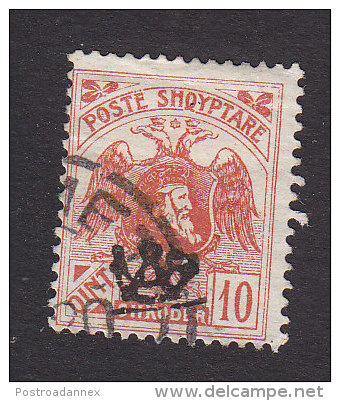 Albania, Scott #131, Used, Double Headed Eagle And Skanderbeg Overprinted, Issued 1920 - Albania