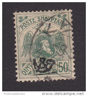 Albania, Scott #133, Used, Double Headed Eagle And Skanderbeg Overprinted, Issued 1920 - Albania