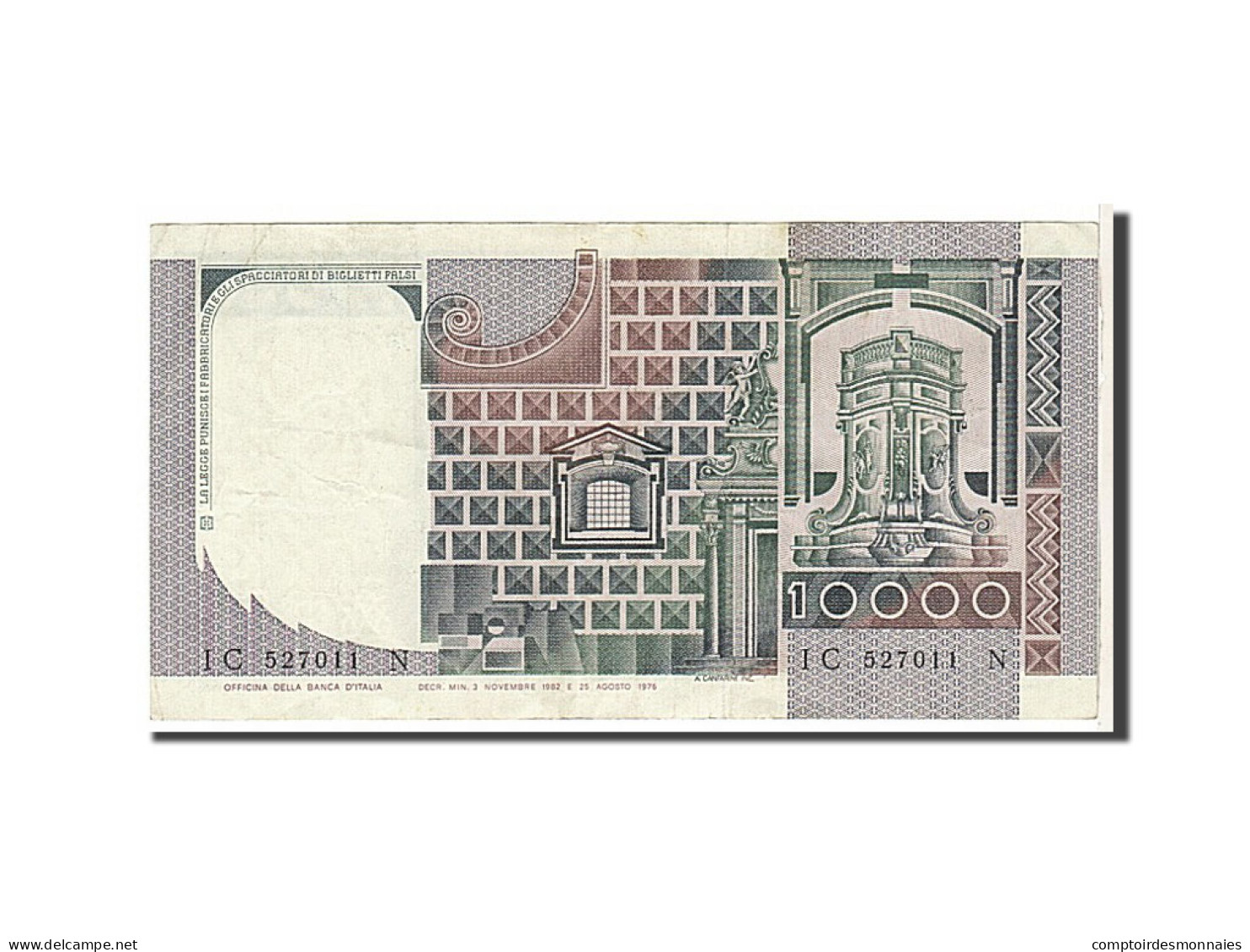 Billet, Italie, 10,000 Lire, 1982, TTB - 10.000 Lire