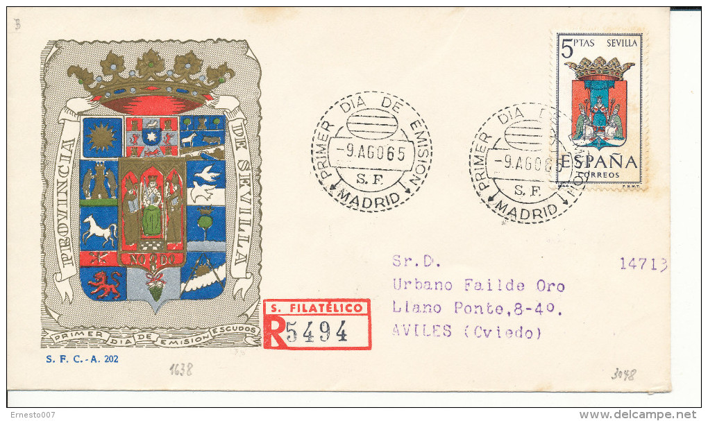 Brief/Carta Spanien/España FDC - Provincia De Sevilla - Madrid - 1965 - Siehe Scan *) - Sonstige & Ohne Zuordnung