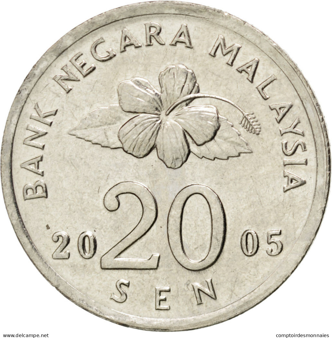 Monnaie, Malaysie, 20 Sen, 2005, SPL, Copper-nickel, KM:52 - Malaysia