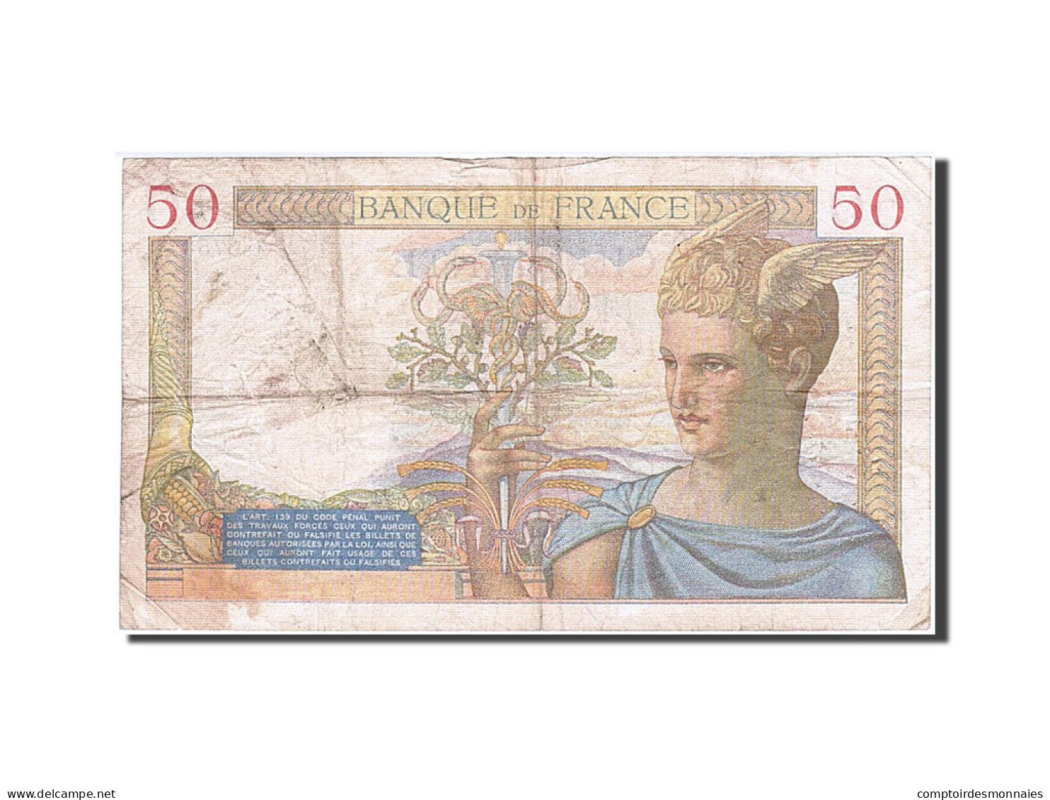 Billet, France, 50 Francs, 50 F 1934-1940 ''Cérès'', 1935, 1935-12-19, TB - 50 F 1934-1940 ''Cérès''