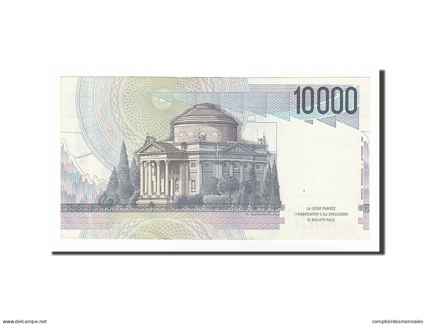 Billet, Italie, 10,000 Lire, 1984, 1984-09-03, SUP - 10000 Lire