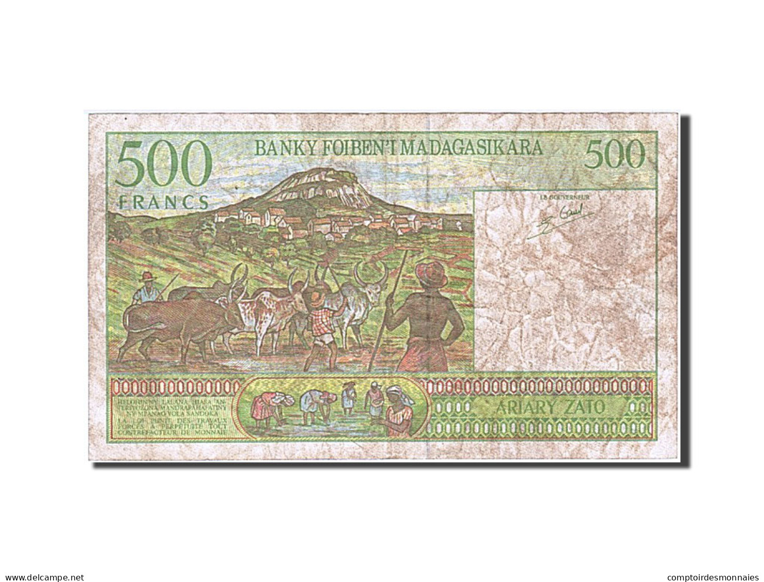 Billet, Madagascar, 500 Francs = 100 Ariary, 1994, TB - Madagaskar