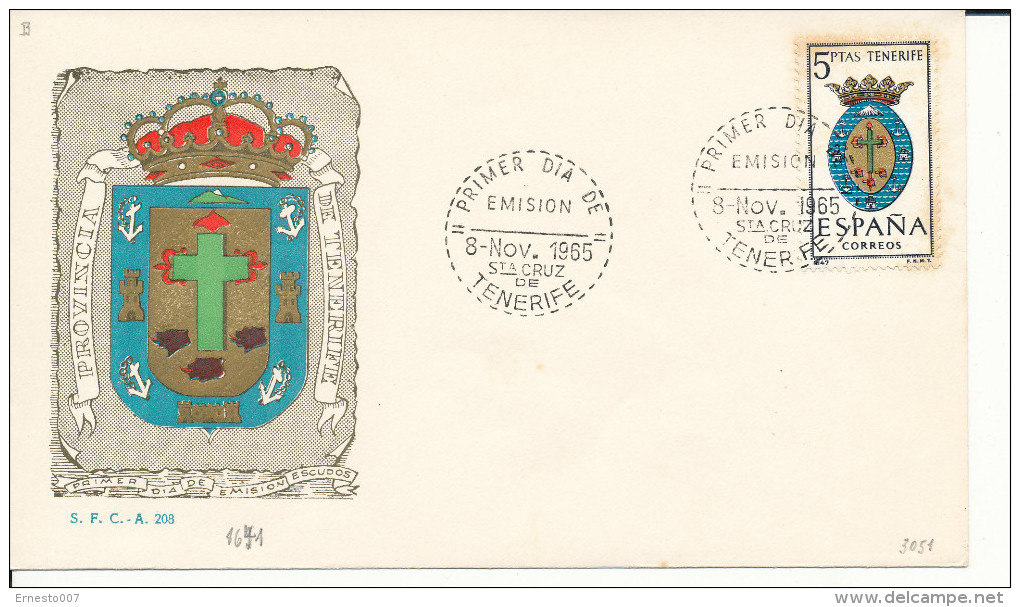 Brief/Carta Spanien/España FDC - Provincia De Tenerife - Tenerife - 1965 - Siehe Scan *) - Sonstige & Ohne Zuordnung