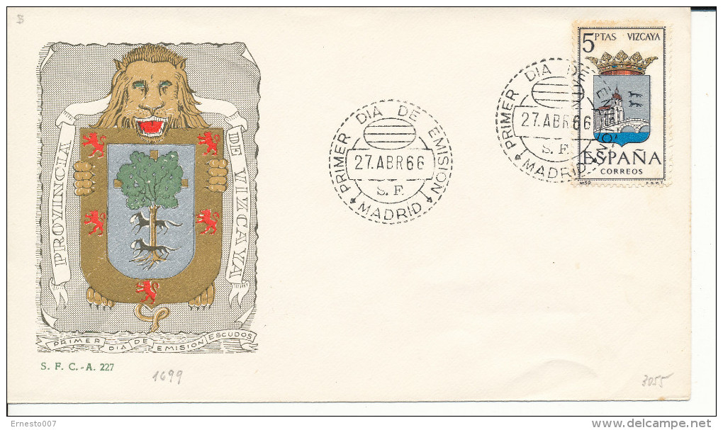 Brief/Carta Spanien/España FDC - Provincia De Vizcaya - Madrid - 1966 - Siehe Scan *) - Sonstige & Ohne Zuordnung