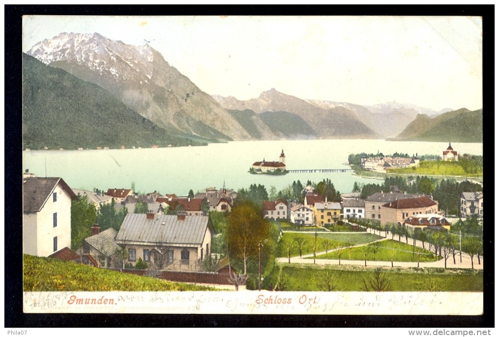 Gmunden Schloss Ort / Year 1905 (long Line) / Old Postcard Circulated - Gmunden