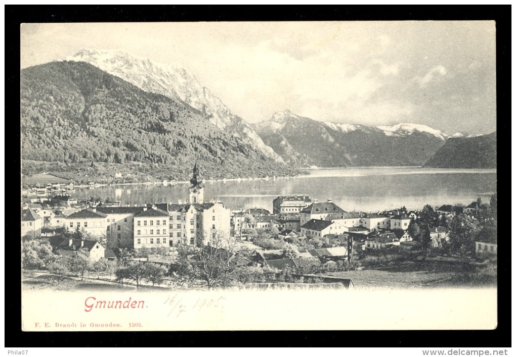 Gmunden / F.E. Brandt / Around Year 1904 / Old Postcard Not Circulated - Gmunden