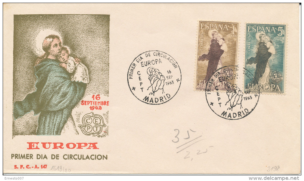 Brief/Carta Spanien/España FDC - Europa - Madrid - 1963 - Siehe Scan *) - Sonstige & Ohne Zuordnung