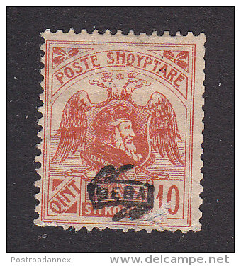 Albania, Scott #137, Mint No Gum, Double Headed Eagle And Skanderbeg Overprinted, Issued 1921 - Albania